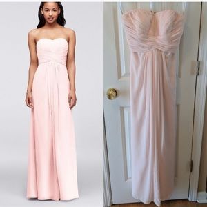 David’s bridal dress light pink size 6 strapless
